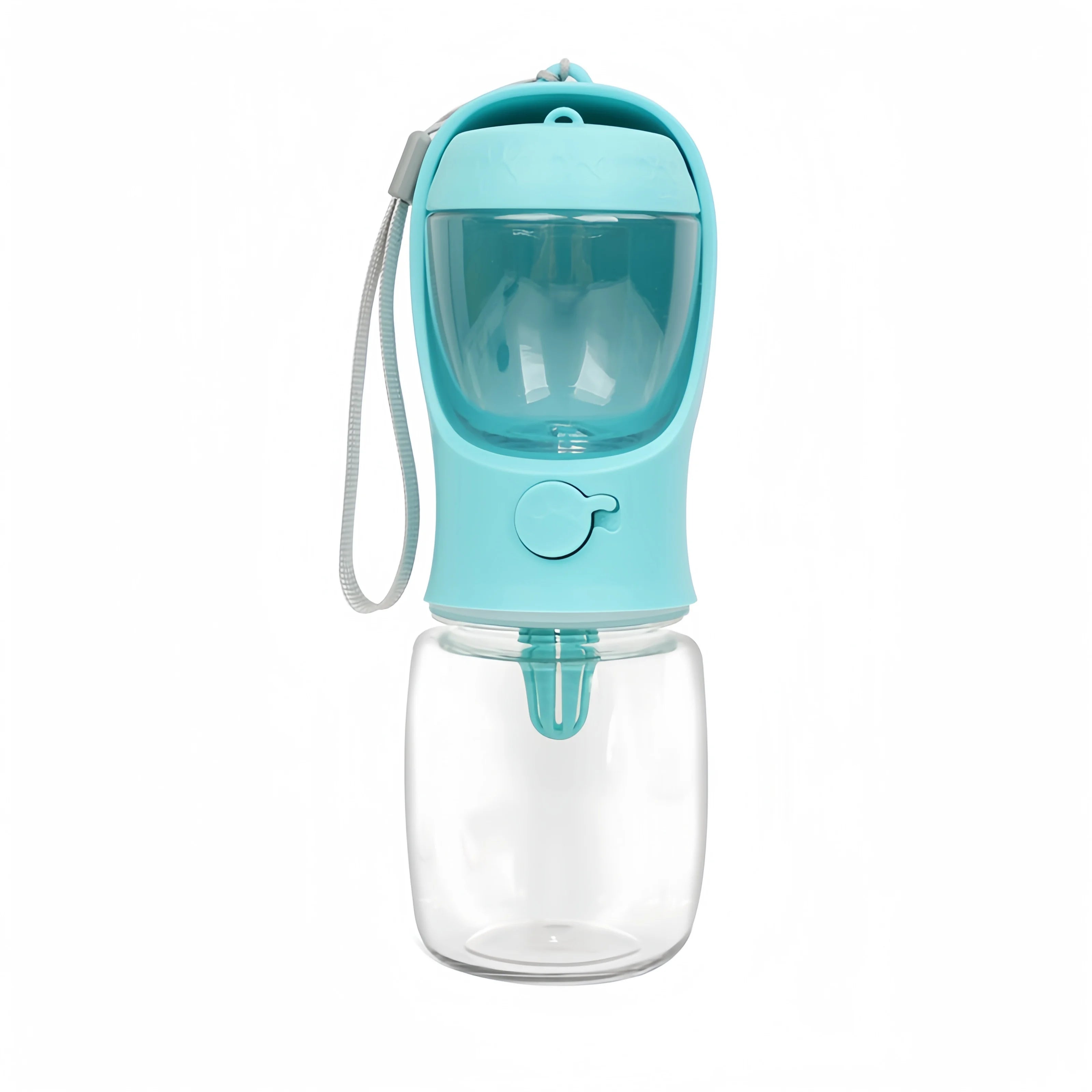Portable Pet Water Bottle with Built-In Food Storage